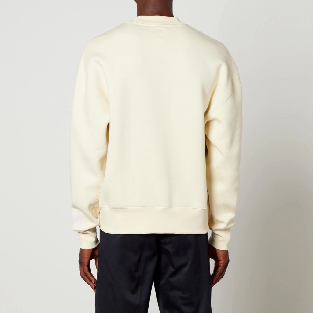 AMI Paris Logo-Appliquéd Organic Cotton-Blend Sweatshirt - S